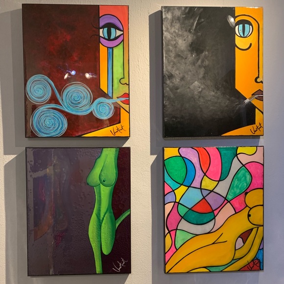 Rainbow soul mixed media on canvas - Picture 3 of 3